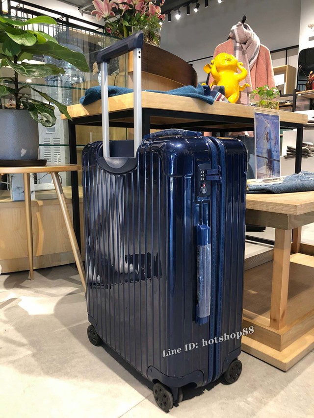 RIMOWA行李箱四輪拉杆箱 essential最新系列 日默瓦純PC高端拉杆箱 藍色 gdx1233